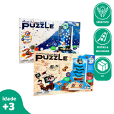 KIT - 2 3D Puzzle - Foguete & Pirata